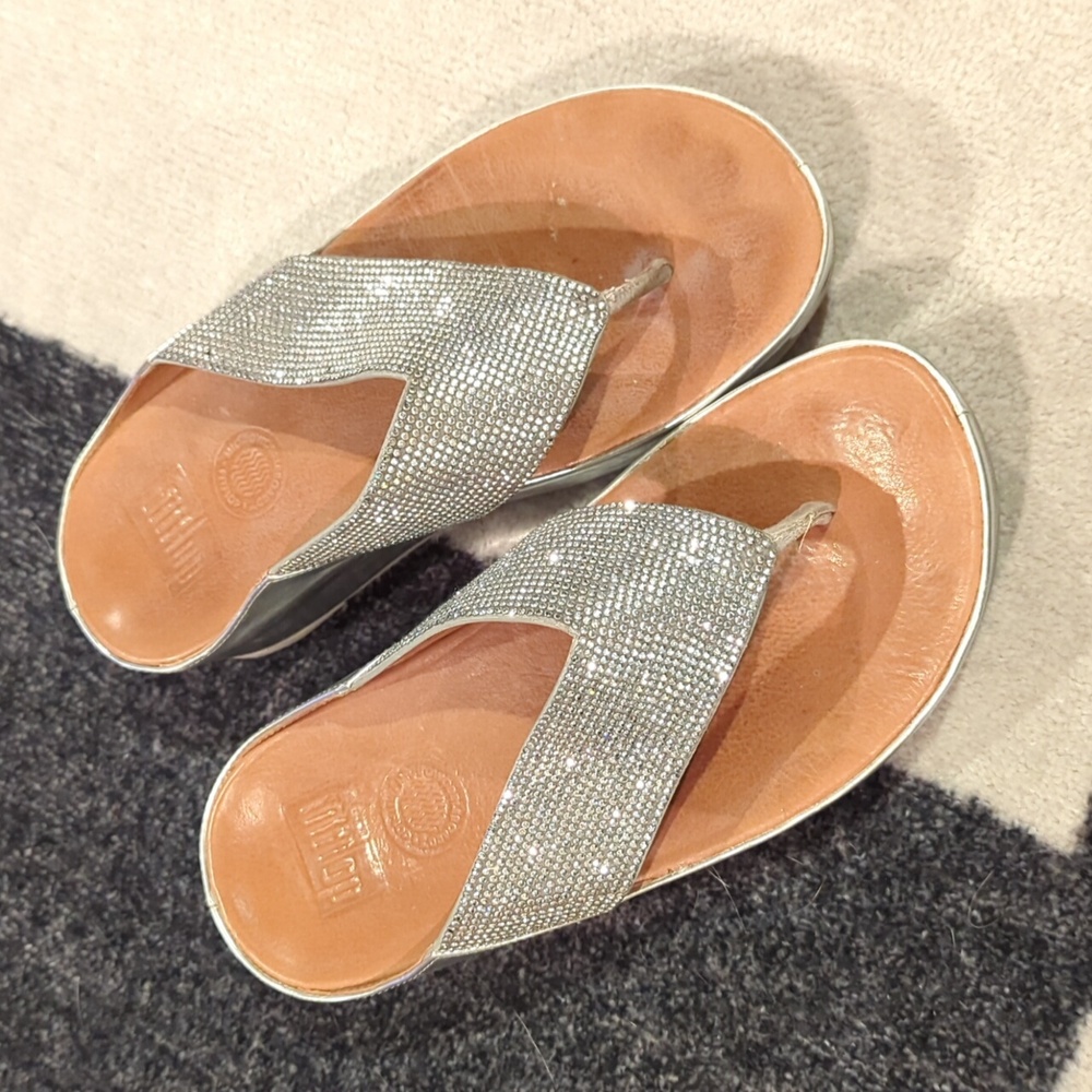 Fitflop Women's Lulu Glitz rhinestone Sandals Sz 6